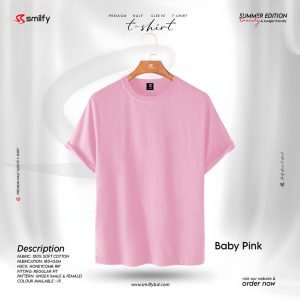 <br>𝐏𝐫𝐞𝐦𝐢𝐮𝐦 𝐇𝐚𝐥𝐟 𝐒𝐥𝐞𝐞𝐯𝐞 𝐓 𝐒𝐡𝐢𝐫𝐭<br> Color- Baby Pink
