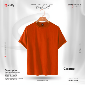 <br>𝐏𝐫𝐞𝐦𝐢𝐮𝐦 𝐇𝐚𝐥𝐟 𝐒𝐥𝐞𝐞𝐯𝐞 𝐓 𝐒𝐡𝐢𝐫𝐭<br> Color- Caramel
