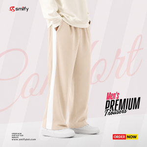 <br>Tarry Trouser<br>Cream with White