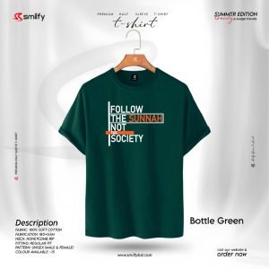 <br>𝐏𝐫𝐢𝐧𝐭𝐞𝐝 𝐇𝐚𝐥𝐟 𝐓-𝐬𝐡𝐢𝐫𝐭<br>Color: Bottle Green/ Black/ White/ Navy Blue