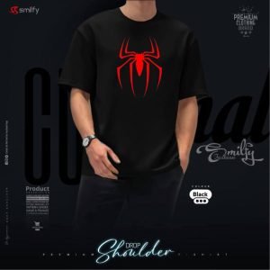 <br>𝐏𝐫𝐢𝐧𝐭𝐞𝐝 𝐃𝐫𝐨𝐩 𝐒𝐡𝐨𝐮𝐥𝐝𝐞𝐫<br>Color: Black (Spider)