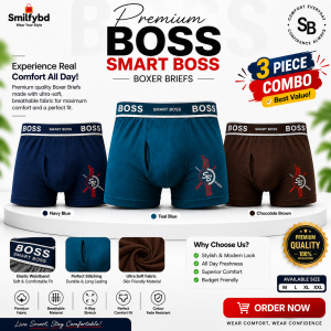 <br>𝐒𝐦𝐚𝐫𝐭 𝐁𝐨𝐬𝐬 𝐏𝐫𝐞𝐦𝐢𝐮𝐦 𝐁𝐨𝐱𝐞𝐫<br>Color: Navy Blue, Coffee, Teal Blue